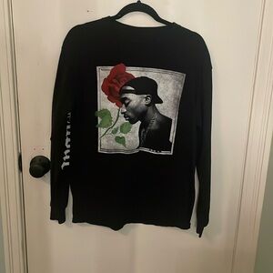 Black Graphic Women Sweater